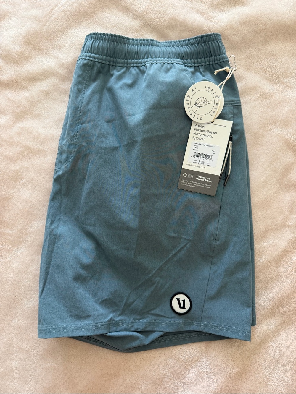 Vuori Men's Volley Shorts Lined Abyss Athletic  Slate Blue-Green Medium